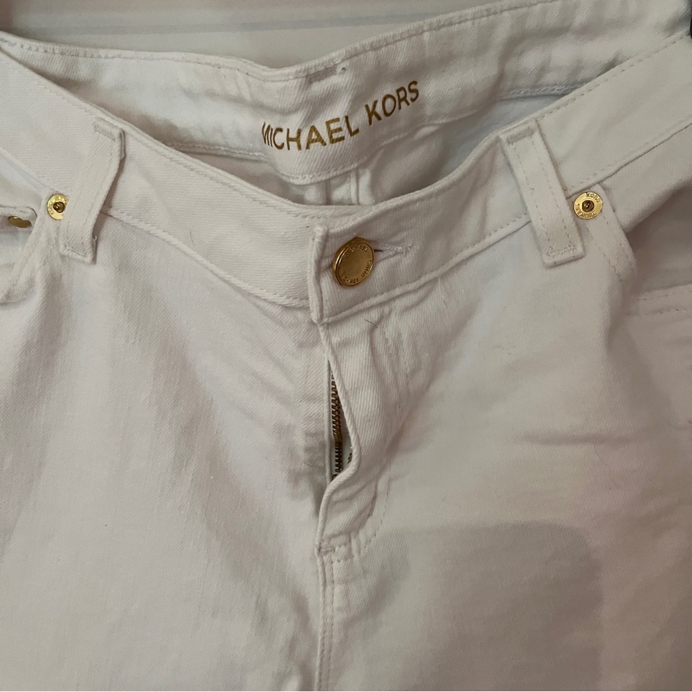 Michael Kors Dillon Relaxed White Jeans size 32 - Picture 2 of 8